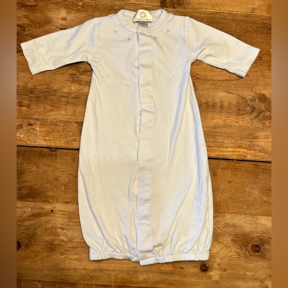 Light blue baby boy converter gown
